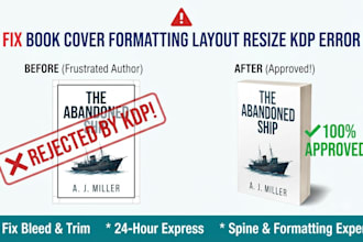do fix book cover formatting layout resize kdp error print ready spine design