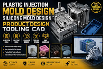 plastic injection mold design silicone mold design product design tooling cad
