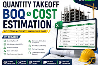 do quantity take off boq cost estimation and material take off