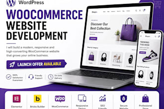 build a wordpress woocommerce website with elementor or bricks