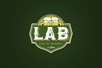 design a modern bar, pub, and cocktail logo