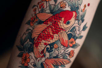 make a traditional japanese irezumi tattoo