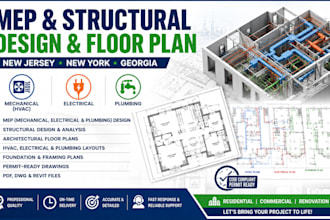 design mep engineer plan structural design floor plan in nj ny georgia md