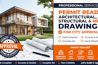 draw permit ready architectural structural engineering drawing autocad mep readi