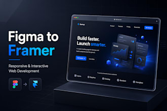 design and develop responsive figma to framer website