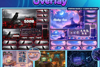 design custom twitch, kick and youtube stream overlays and branding