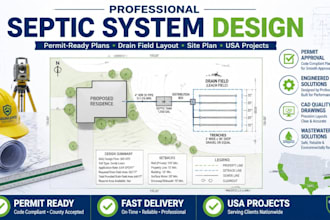 design septic system plans for USA permit approval