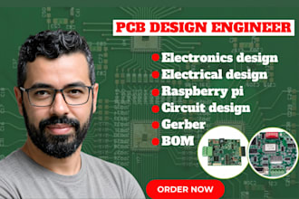 design pcb schematic, layout, gerber, fabrication with altium, kicad, easyeda