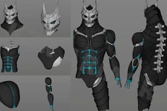 create custom cosplay costumes, anime outfits, eva armor and character designs