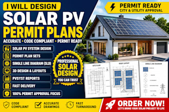 design solar permit plans and solar pv permit drawings