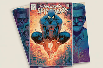 make a cinematic comic cover