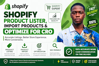 be your shopify product lister, import products and optimize for cro