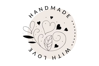 design a minimalist handmade, boutique, or craft logo