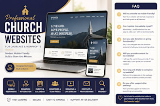 build budget friendly church website and non profit website