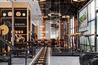 3d gym interior design pilates spa fitness facility yoga boxing wellness centers