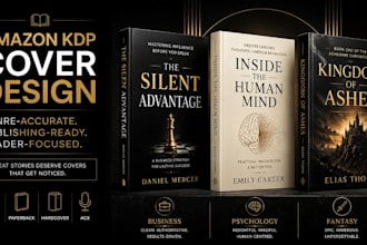 design a premium amazon KDP cover, ebook and paperback cover