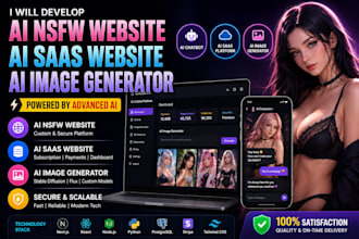 develop ai nsfw website, ai saas website and ai image generator