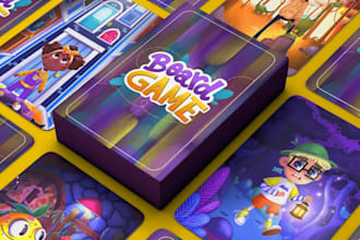 design custom children board game jigsaw puzzle flash card tabletop card game