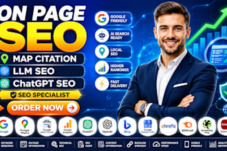 do on page SEO, map citation, chatgpt optimization and llm
