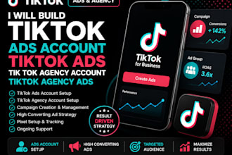 build  tiktok ads account, tiktok ads, tik tok agency account, tiktok agency ads