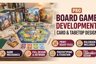 design and develop your board game, card game or tabletop game