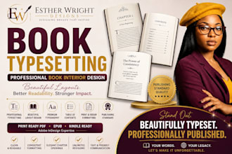 do premium book typesetting and interior layout design
