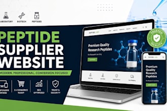 design fda compliant peptide website supplement  website on woocommerce