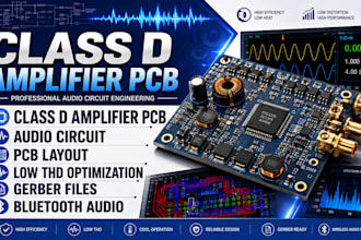 design class d amplifier pcb, audio circuit, thd optimization, bluetooth audio