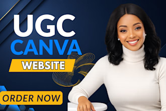design canva ugc portfolio website and canva landing page website