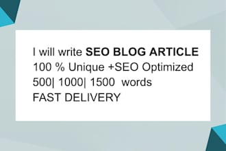 write SEO blog articles that rank on google