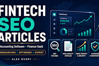 write expert SEO fintech and accounting software articles