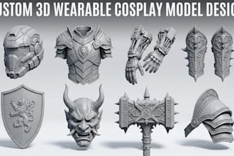 design wearable 3d cosplay model cosplay helmet 3d armor mask props 3d printing