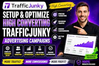 setup and optimize high converting traffic junky advertising campaigns