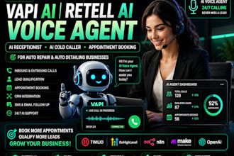 build vapi ai retell ai voice agent for auto repair and auto detailing leads
