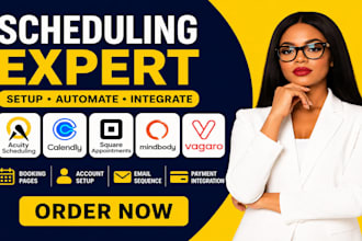 setup acuity scheduling calendly square appointments mindbody vagaro