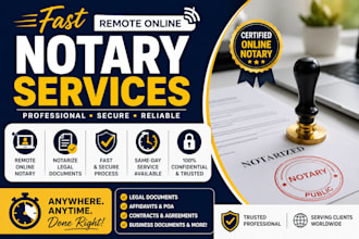 provide fast remote online notary notarization services, notarize legal document