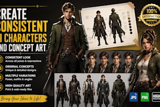 create consistent ai characters and concept art