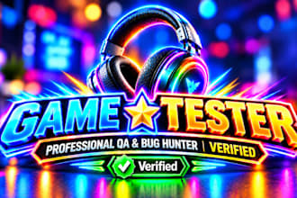 professional video game QA tester, and playtest analyst for PC and mobile