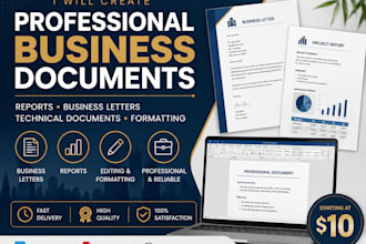 create professional business documents, letters and reports