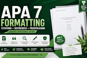 do apa 7 formatting, citations, references and proofreading