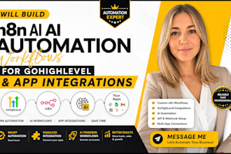 build n8n ai automation workflows for gohighlevel and app integrations