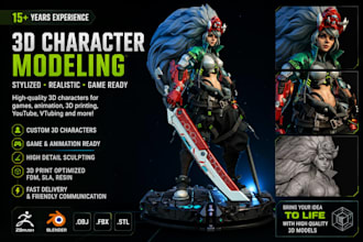 create a realistic or stylized 3d character model