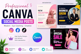 desgin professional canva social media posts