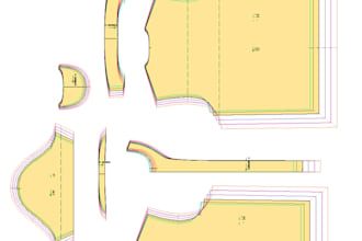 make pattern and marker also template for print or embroidery details