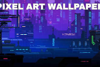 create custom pixel art wallpaper and pixel art backgrounds and game art
