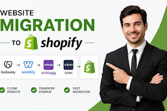 clone migrate godaggy weebly strikingly ueni website and domain to shopify store