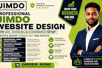 create a professional jimdo website design with SEO booking and ecommerce setup