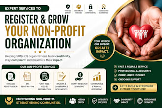 prepare nonprofit registration, 501c3 application, reinstatement and bylaws