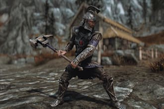 make skyrim or fallout 4 mod, armor, weapon or port game asset, ffxiv armor