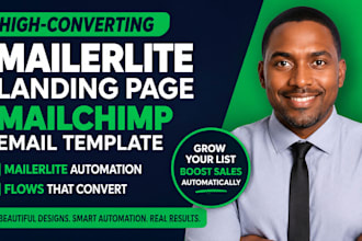 mailerlite landing page, mailchimp email template, mailerlite automation, flows